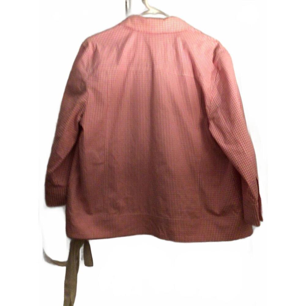 Alfred Dunner Pink and White Gingham Jacket Size 16 - Picture 10 of 12